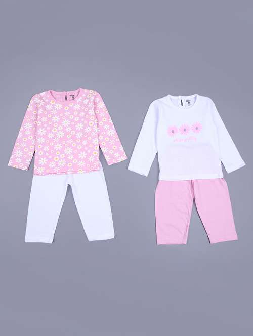 girls pack of 2 printed full length set - 21382790 - Standard Image - 0