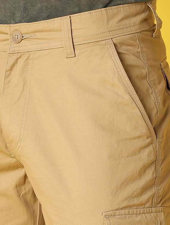 men solid mid rise cargo - 21382799 -  Standard Image - 5