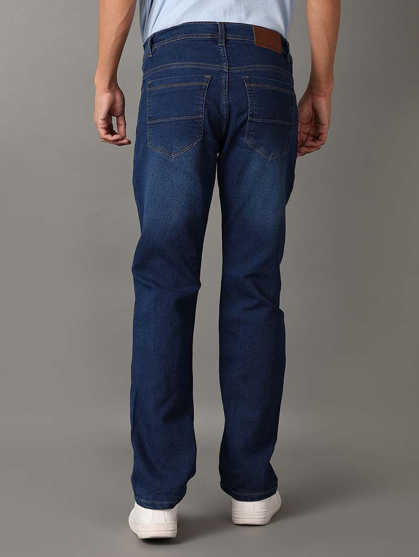 men blue plain jeans - 21382809 -  Standard Image - 3
