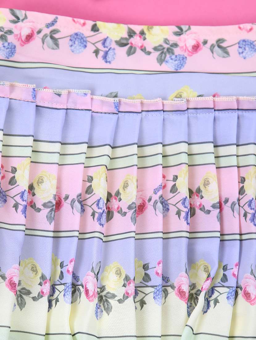 girls solid casual wear sskirt top set - 21382834 -  Standard Image - 3