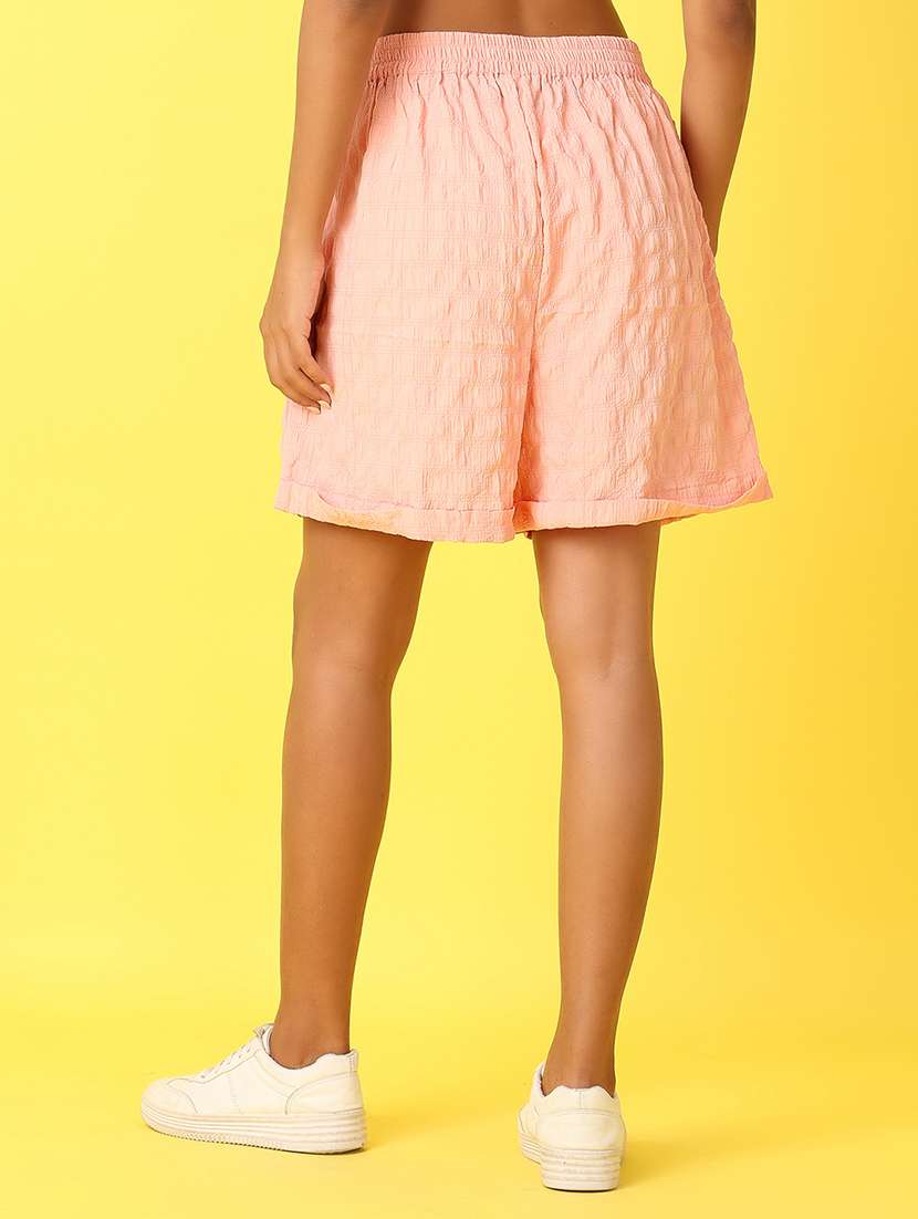 women solid mid rise regular short - 21382889 -  Standard Image - 3