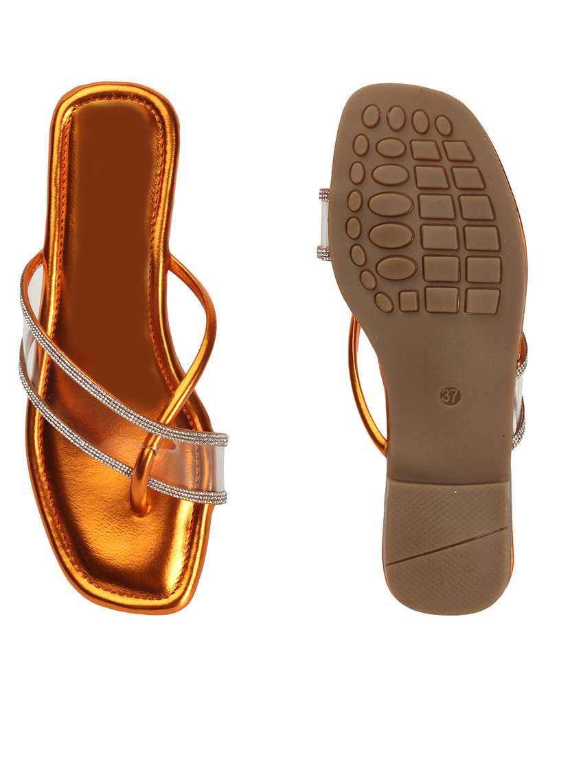 women tan slip on sandal - 21383005 -  Standard Image - 3
