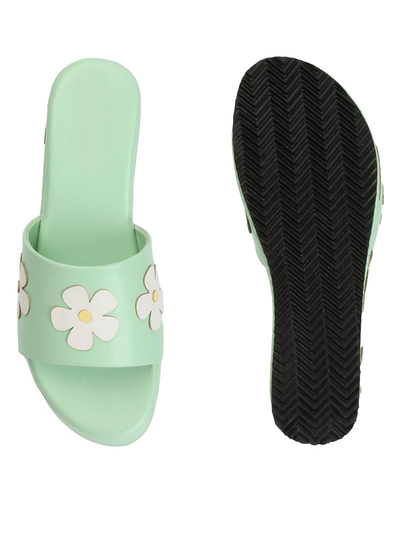 women sea green slip on wedges - 21383034 - Standard Image - 3