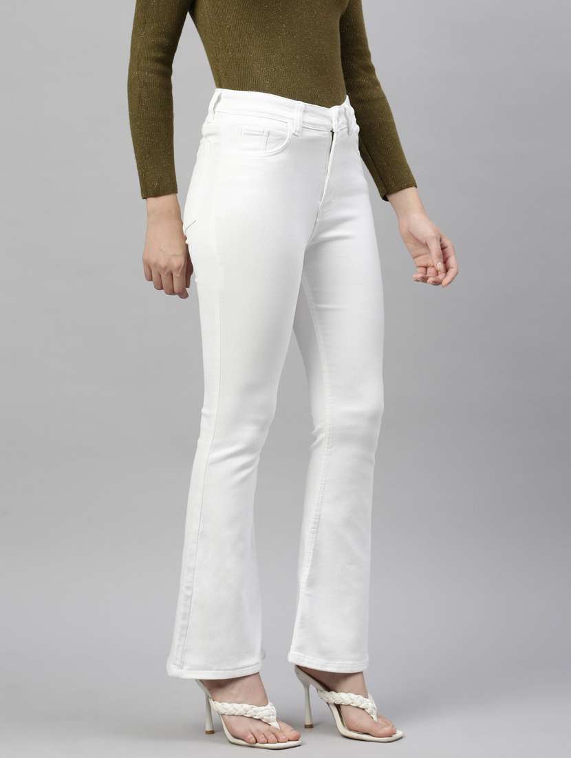 women white bootcut denim jeans