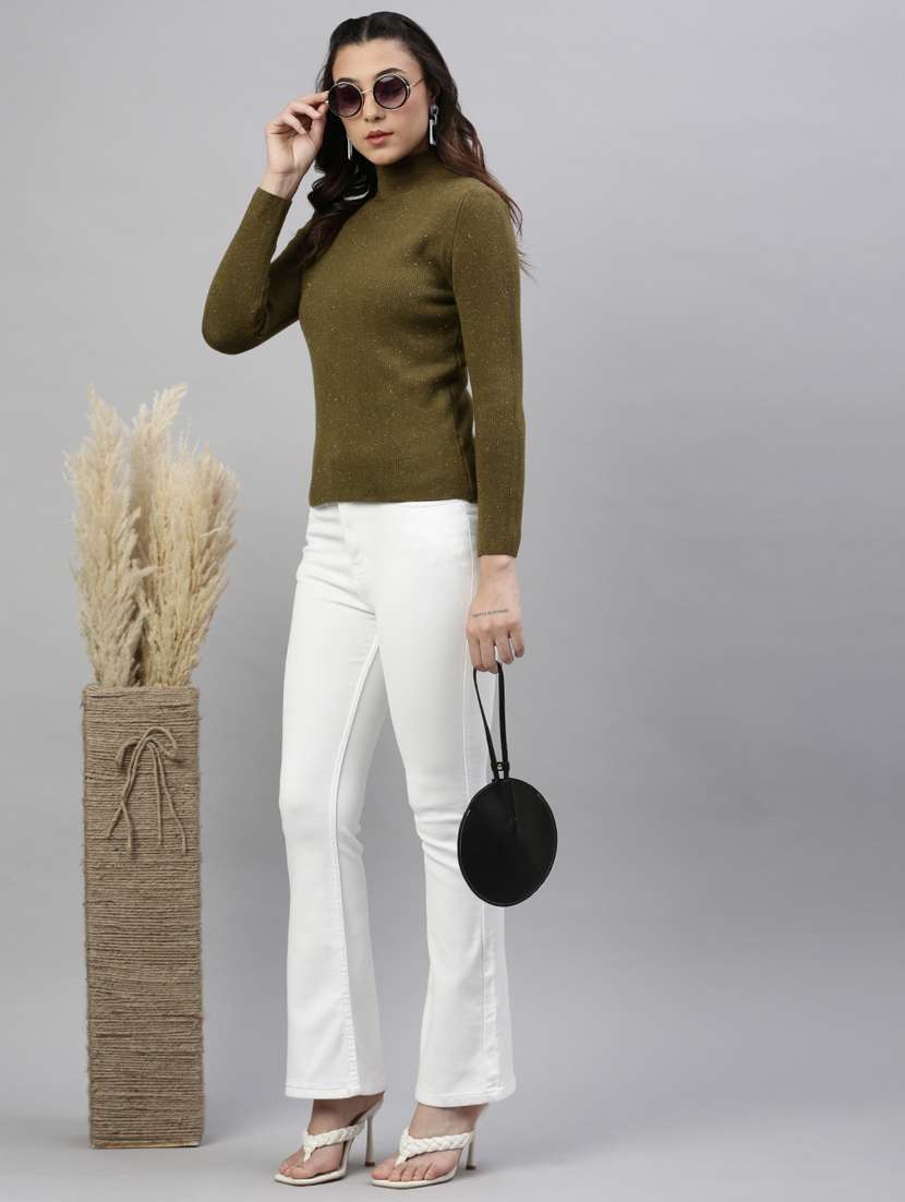 women white bootcut denim jeans - 21383505 -  Standard Image - 3