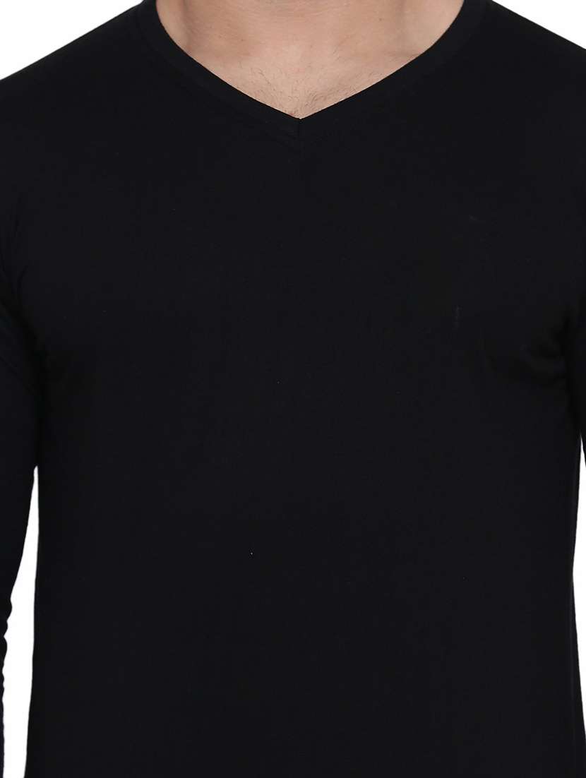 men long sleeved solid t-shirt - 21383653 -  Standard Image - 3