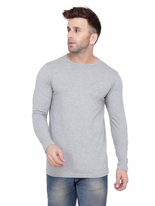 men long sleeved solid t-shirt - 21383669 -  Standard Image - 0