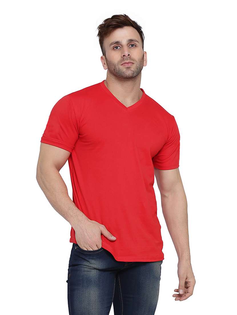 men short sleeved solid t-shirt