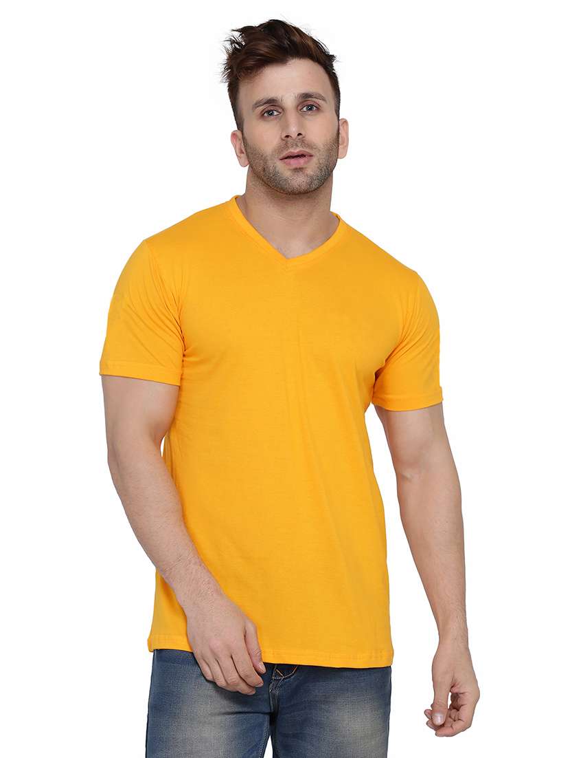 men short sleeved solid t-shirt