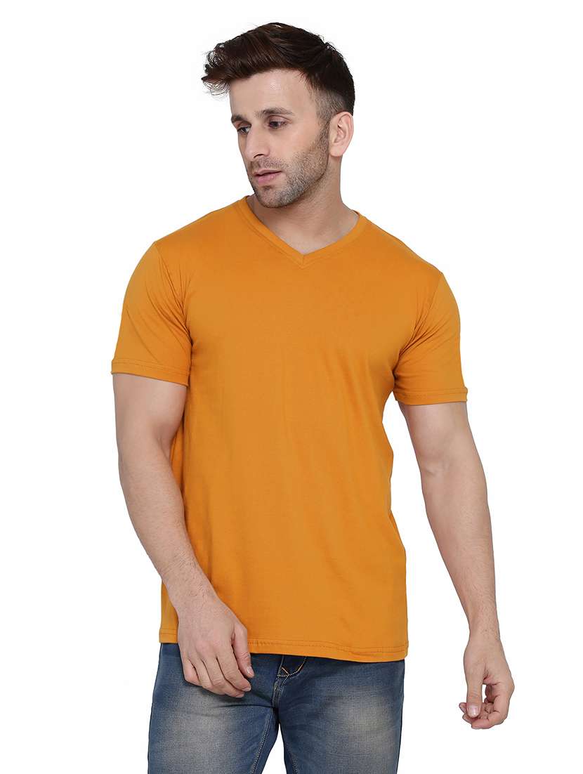 men short sleeved solid t-shirt