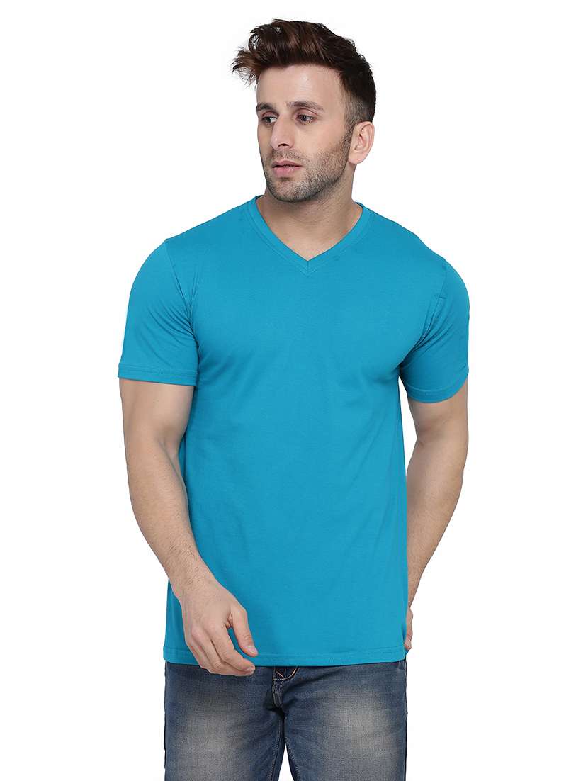 men short sleeved solid t-shirt