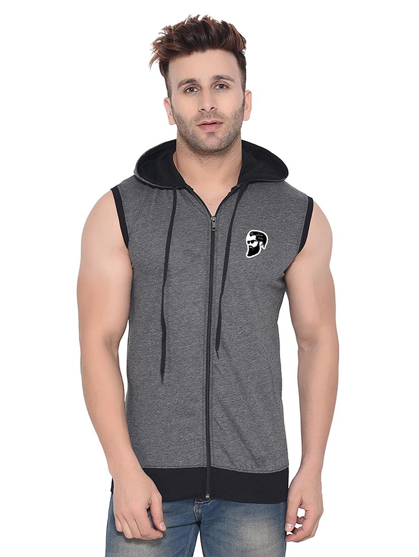 men color block hood neck t-shirt - 21383731 - Zoom Image - 0