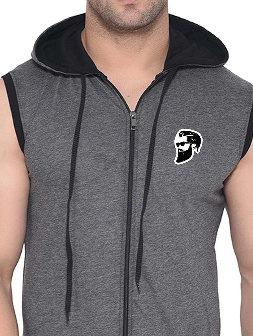 men color block hood neck t-shirt - 21383731 - Standard Image - 3