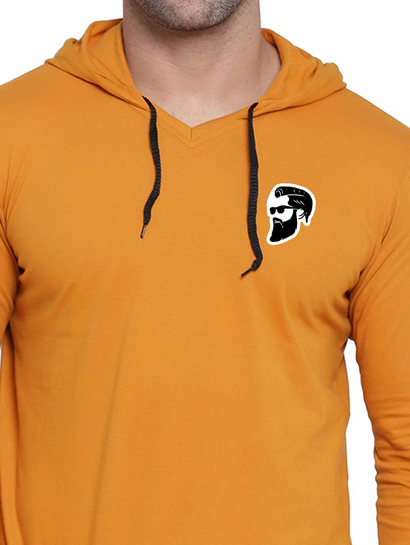 men solid hood neck t-shirt - 21383796 - Standard Image - 3