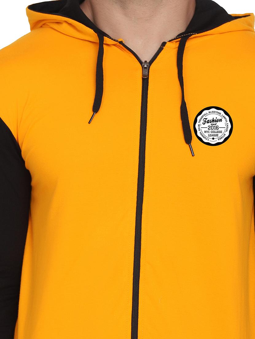 men color block hooded cotton t-shirt - 21383869 - Standard Image - 3