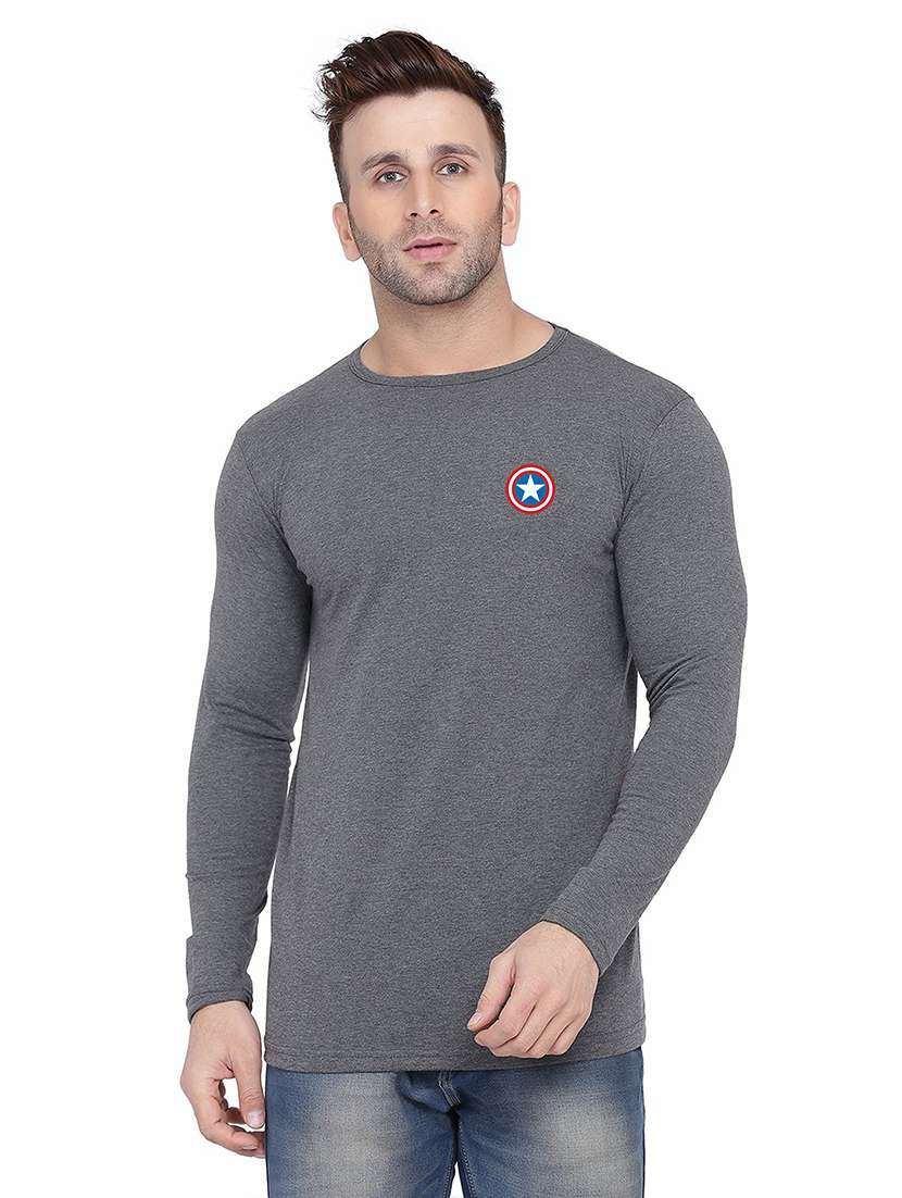men placement print long sleeve t-shirt