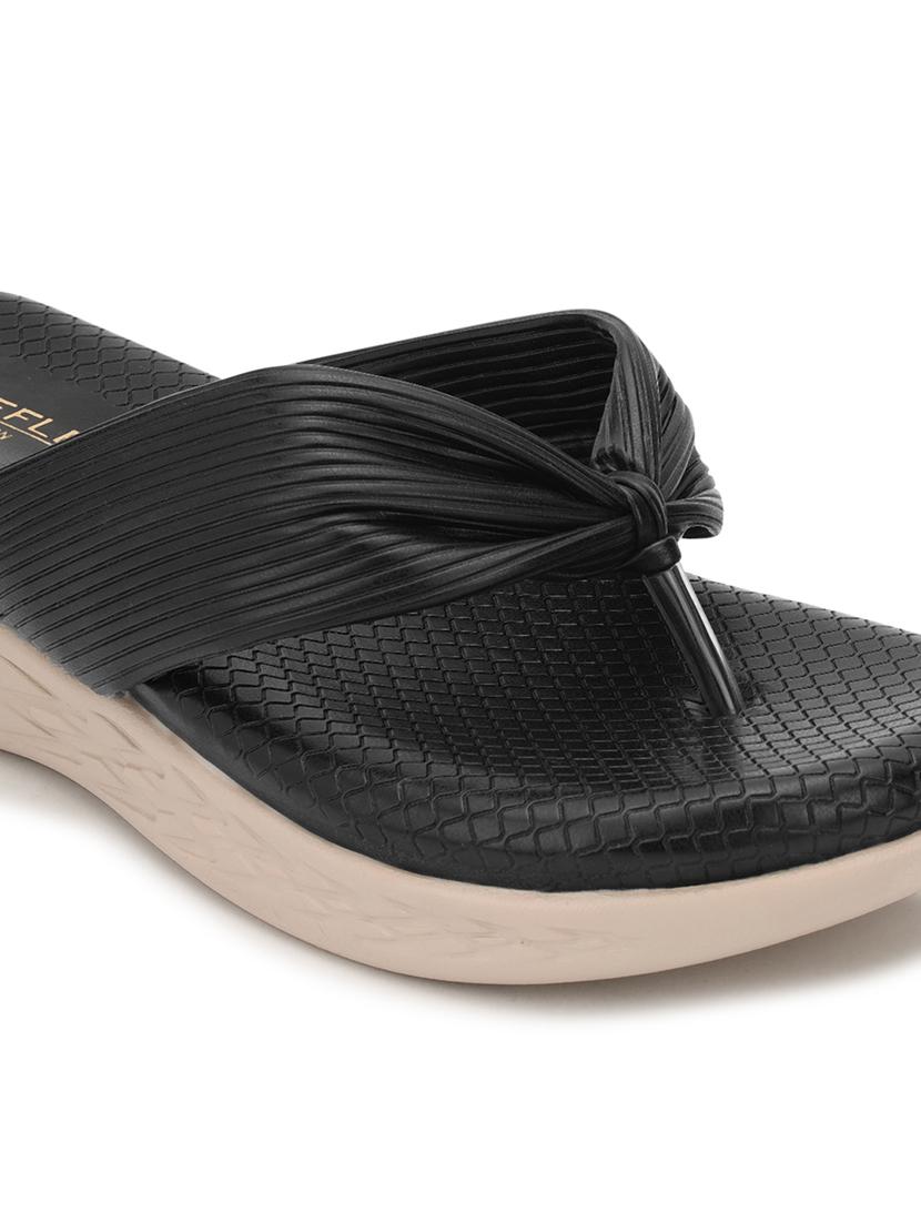 women black slip on sandal - 21384938 - Standard Image - 5