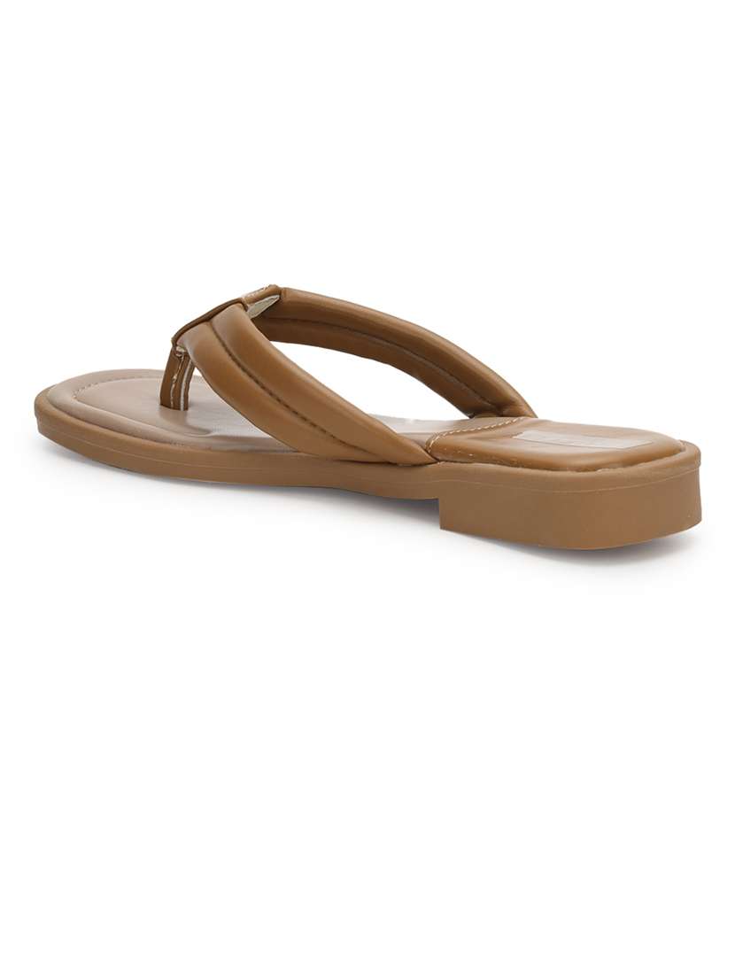 women khaki slip on sandal - 21384942 -  Standard Image - 3