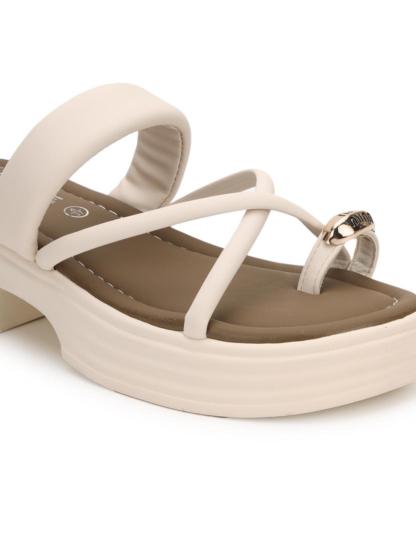 women beige toe separator sandal - 21384951 - Standard Image - 5