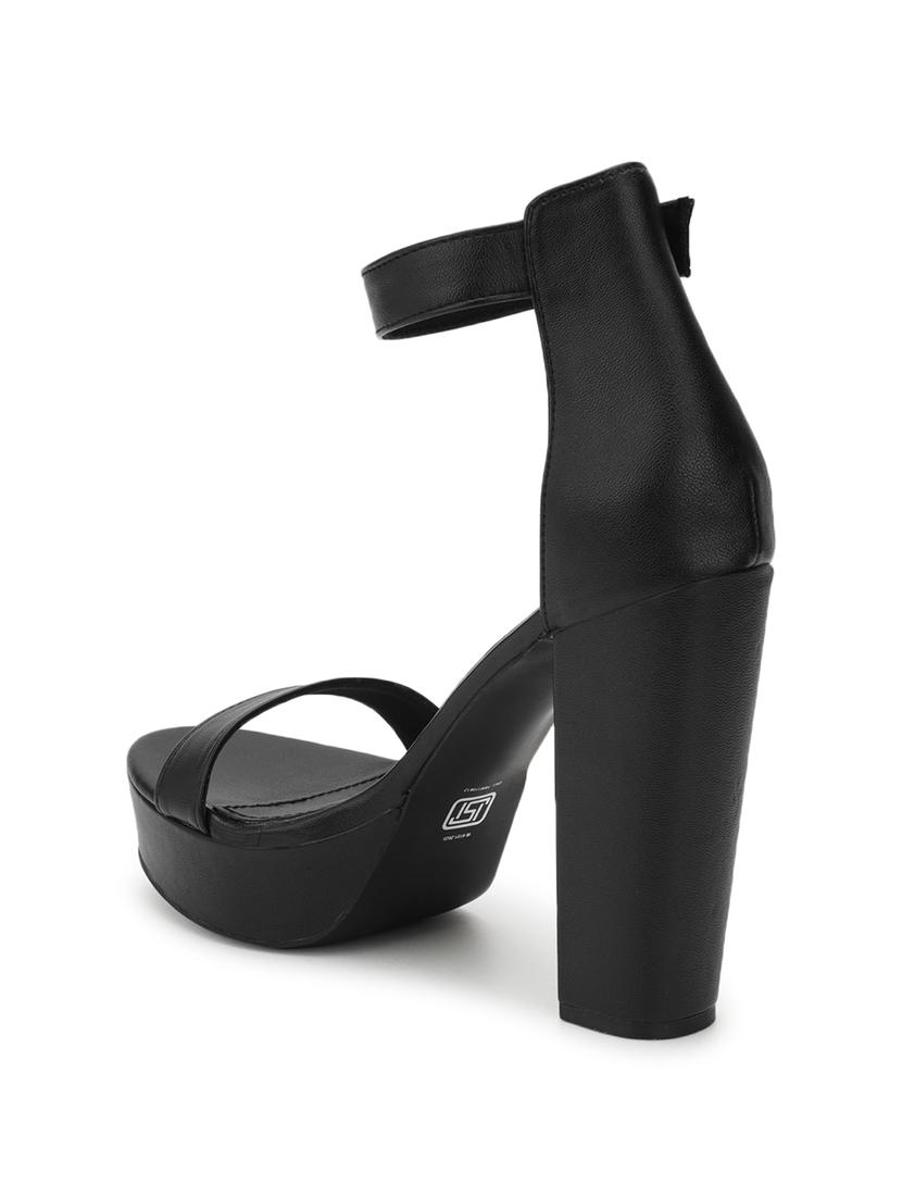 women black ankle strap sandal - 21384965 - Standard Image - 3