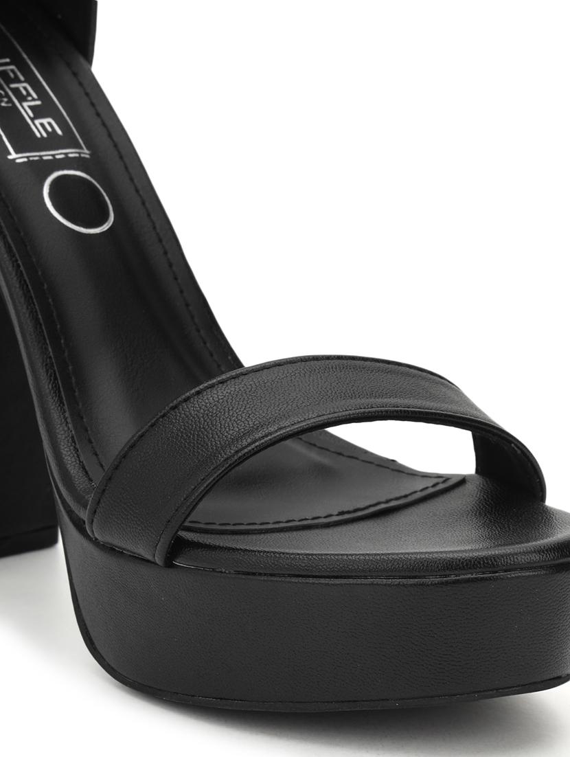 women black ankle strap sandal - 21384965 - Standard Image - 5
