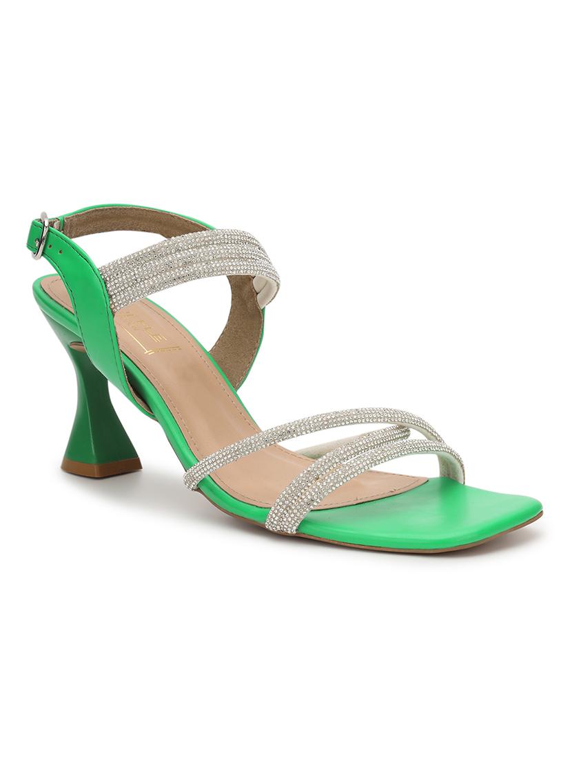women green ankle strap sandal - 21384967 -  Zoom Image - 0
