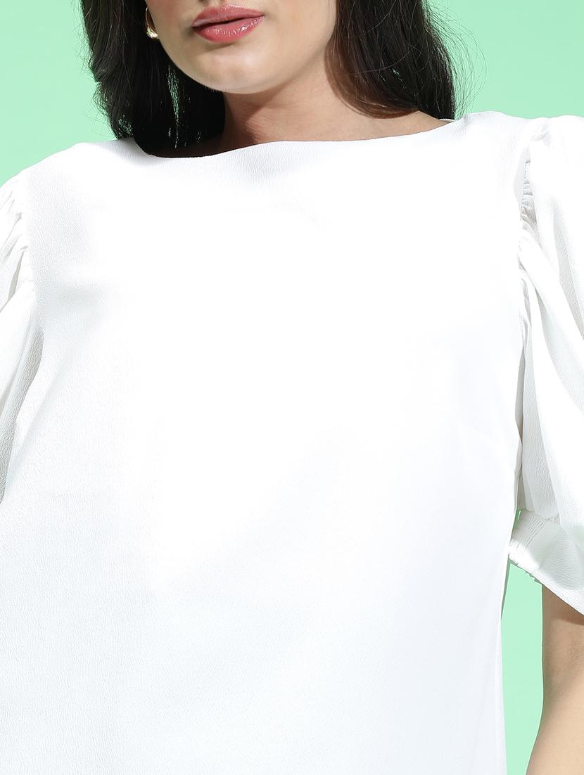 women white polyester regular top - 21384981 - Standard Image - 5