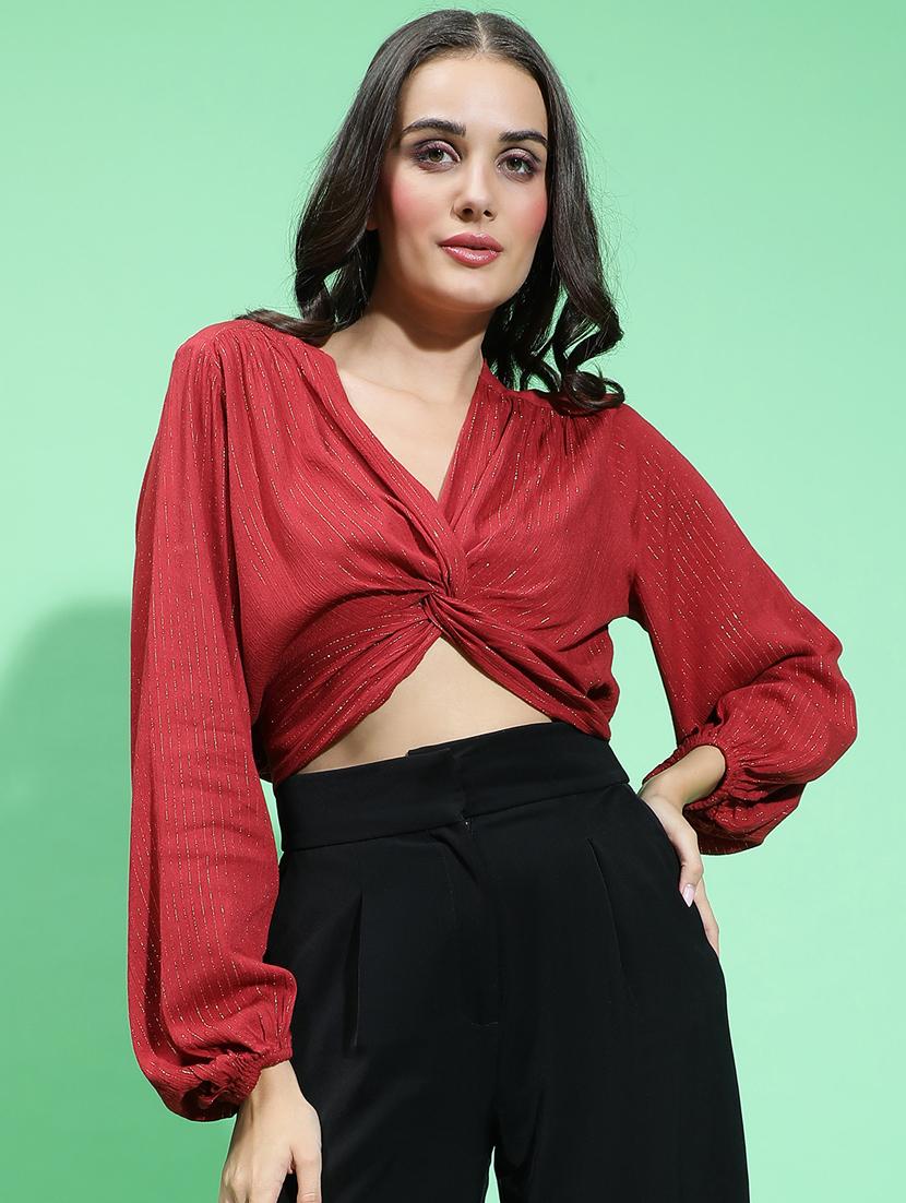 red solid regular top - 21384985 - Zoom Image - 0