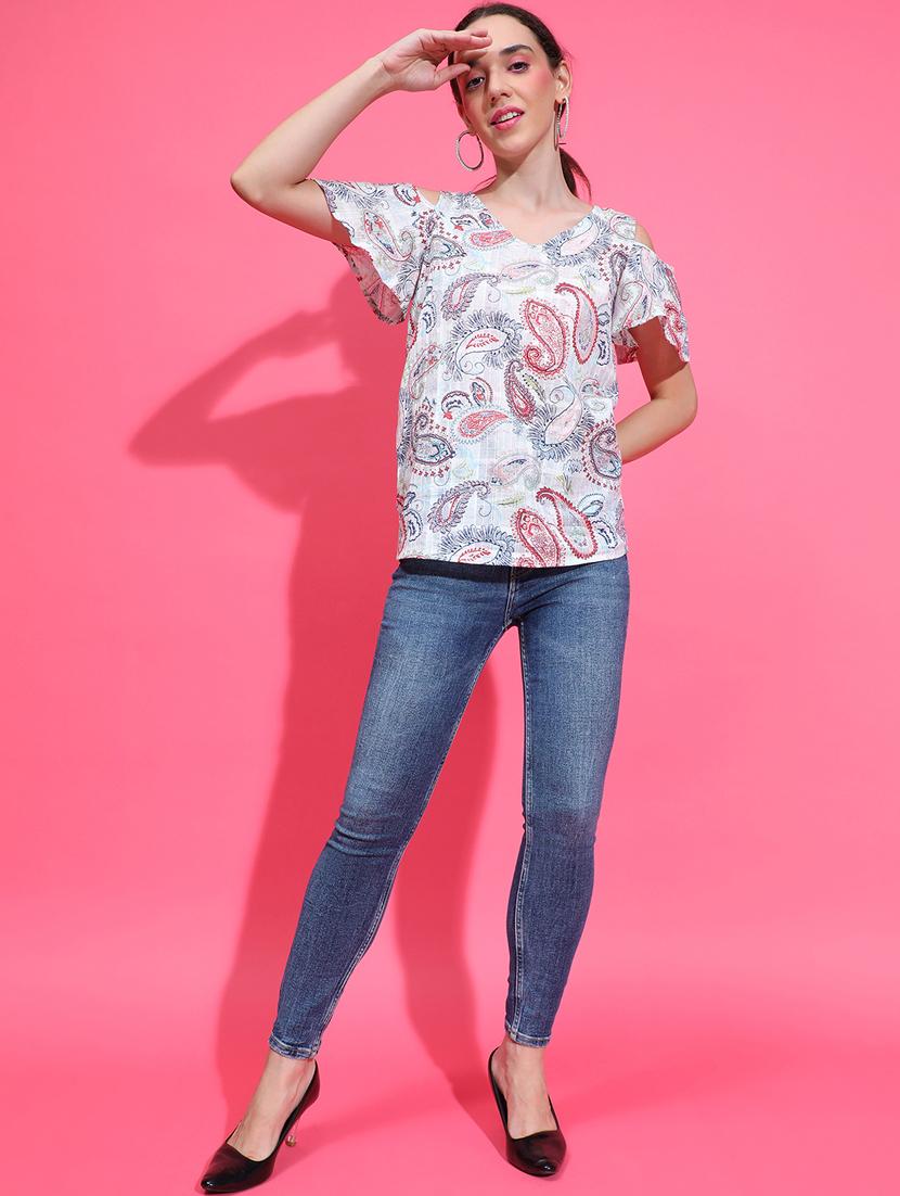 women multi colored cotton regular top - 21384997 - Standard Image - 3