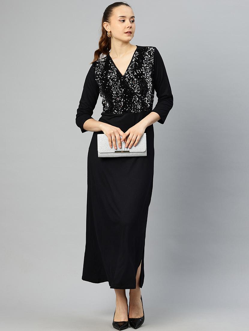 women black viscose sheath dress - 21385104 - Zoom Image - 0