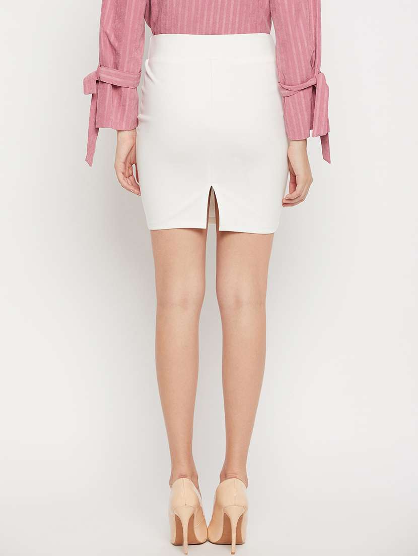 white polyester pencil  skirts - 21385107 -  Standard Image - 3