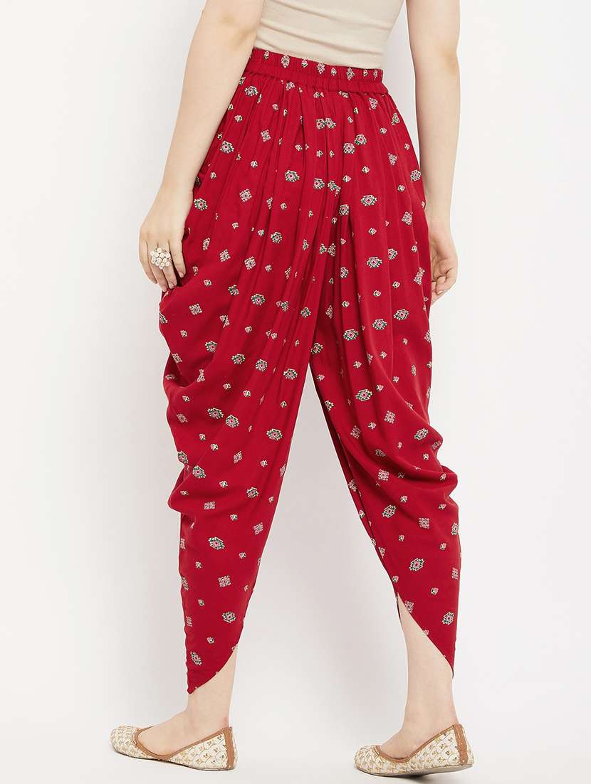 women mid rise dhoti salwar - 21385110 - Standard Image - 3