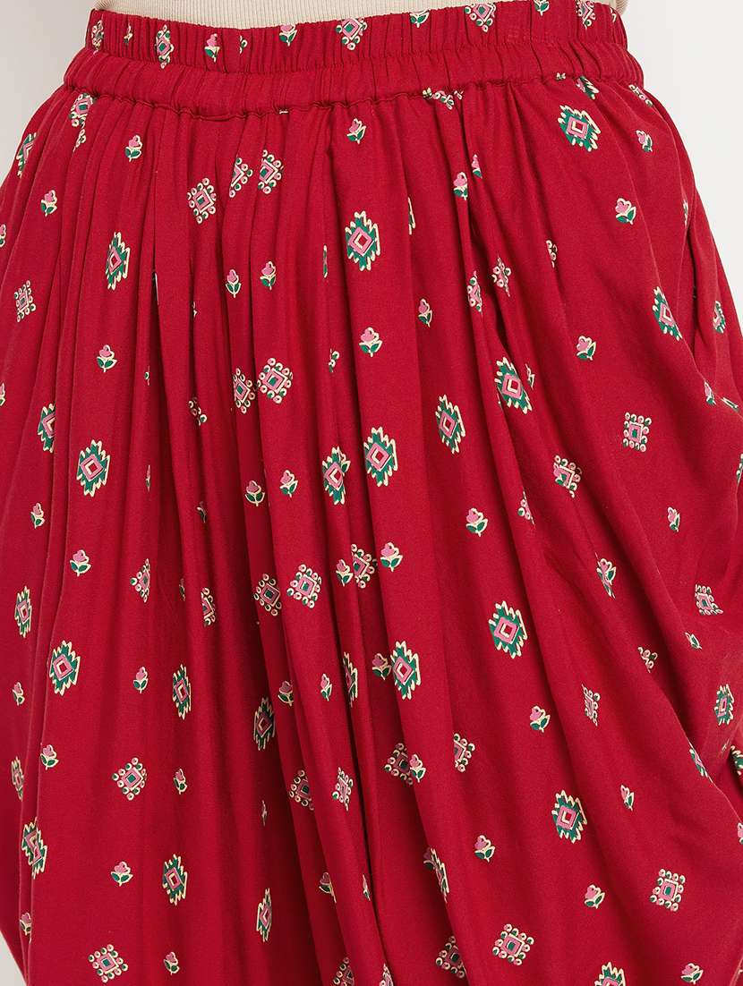 women mid rise dhoti salwar - 21385110 - Standard Image - 5