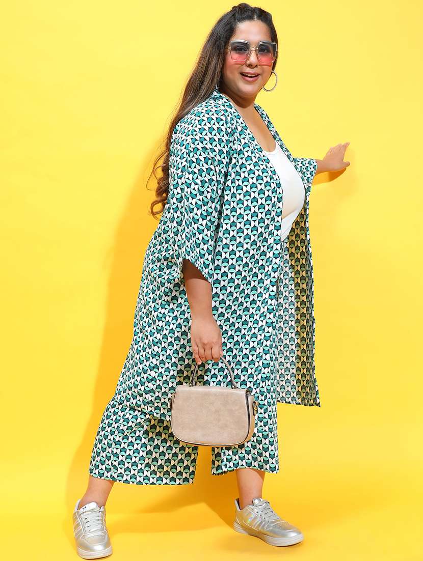 women multi color gemetric print culottes  - 21385288 -  Standard Image - 3