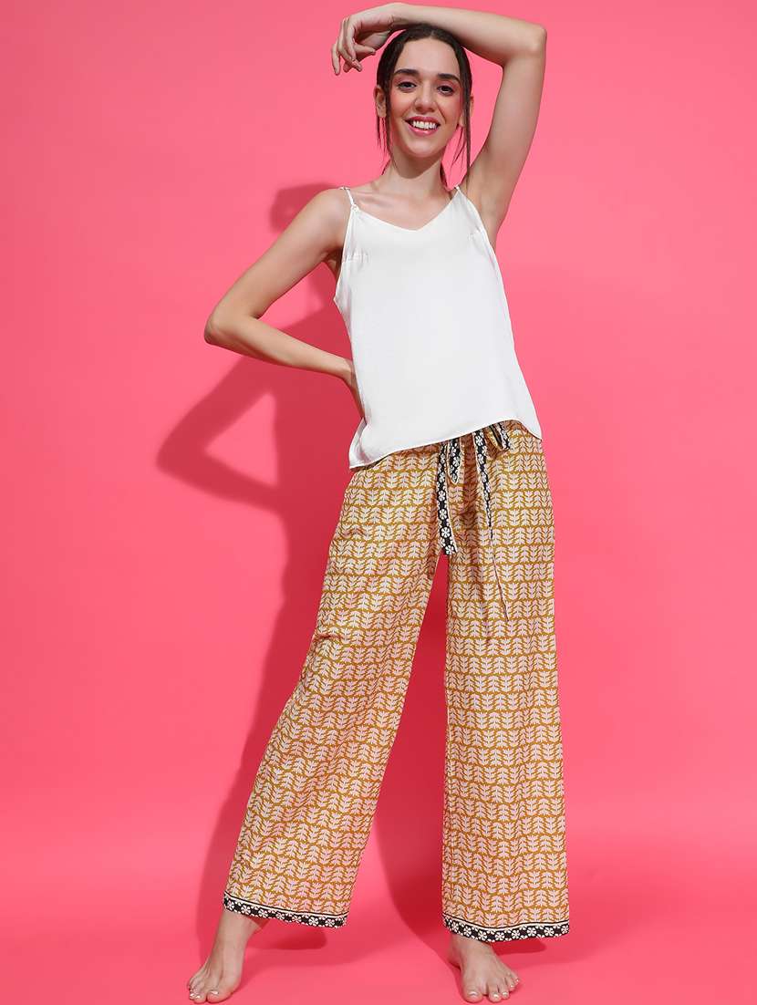 women mustard cotton pajama - 21385293 -  Standard Image - 3