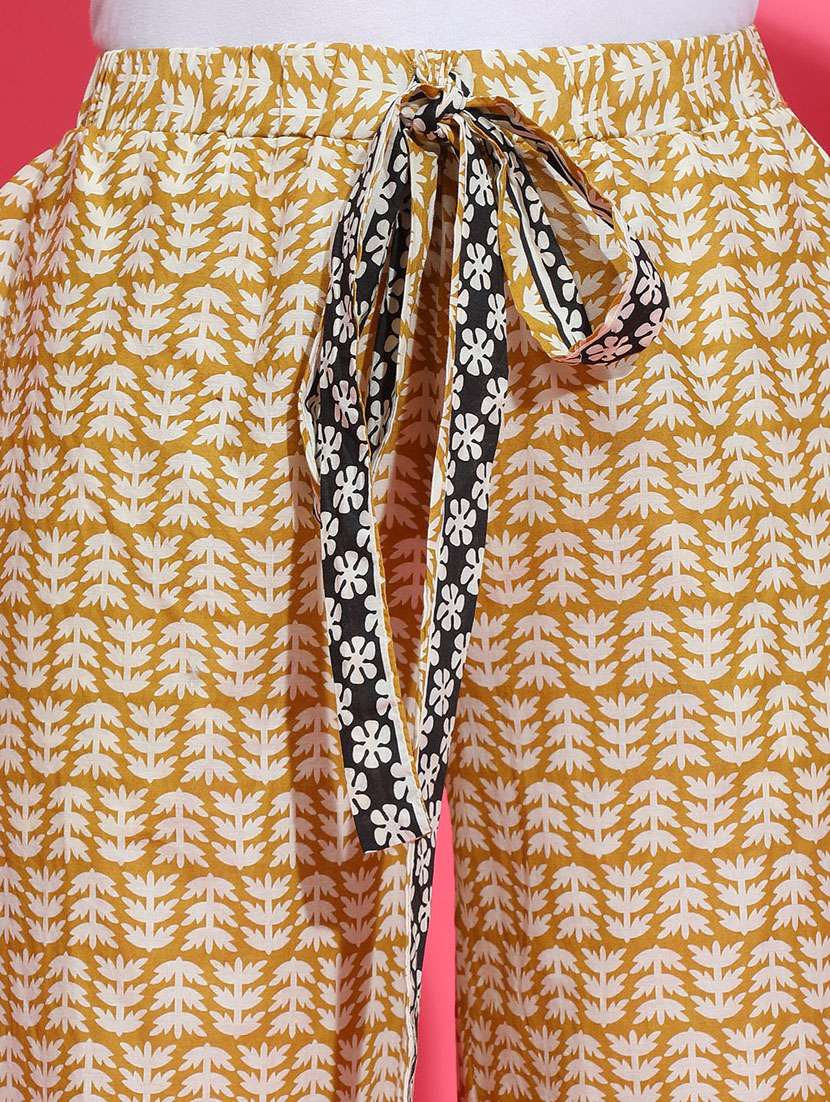 women mustard cotton pajama - 21385293 -  Standard Image - 5