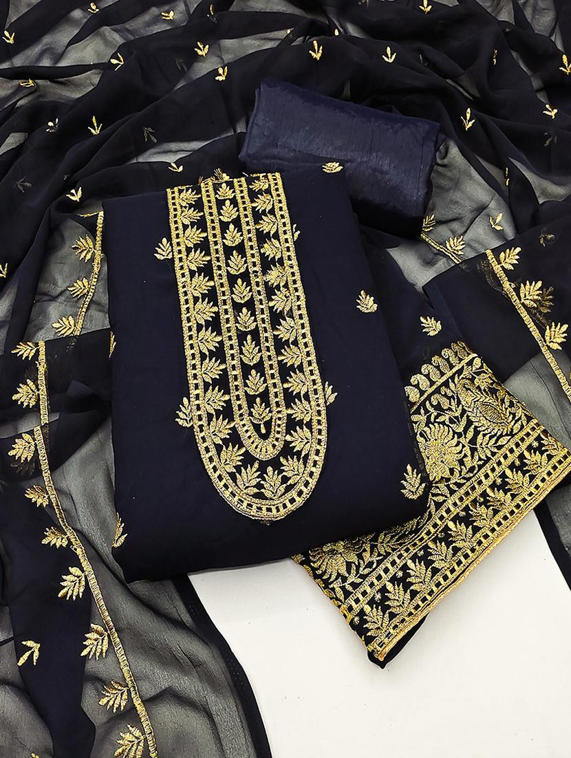 women embroidered unstitched suit set