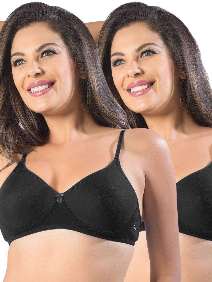 pack of 2 solid t-shirt bra