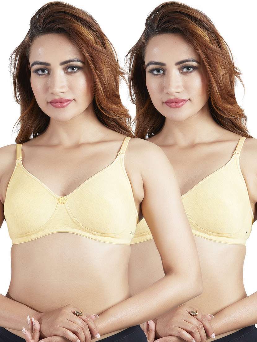 pack of 2 solid t-shirt bra