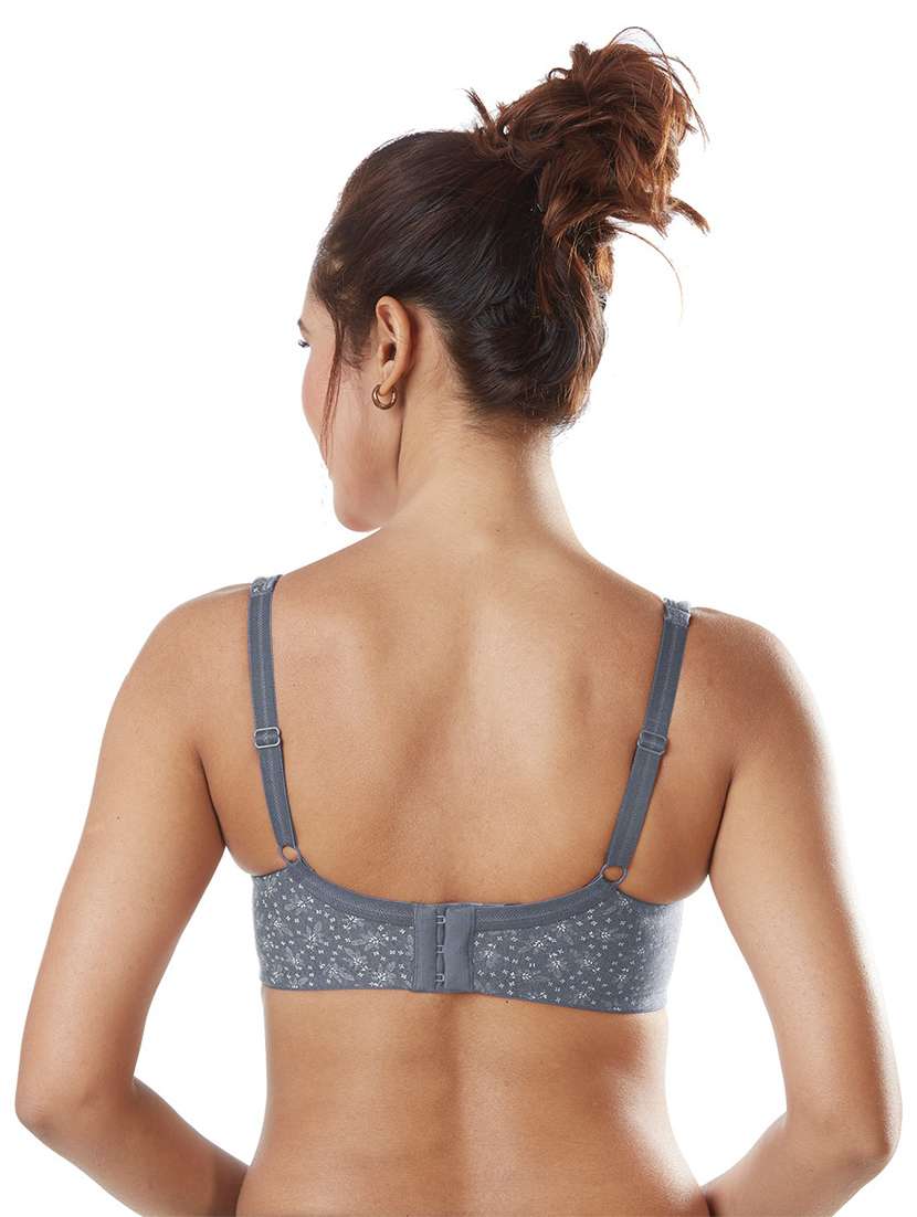 set of 2 blue cotton blend regular bra - 21386209 -  Standard Image - 3