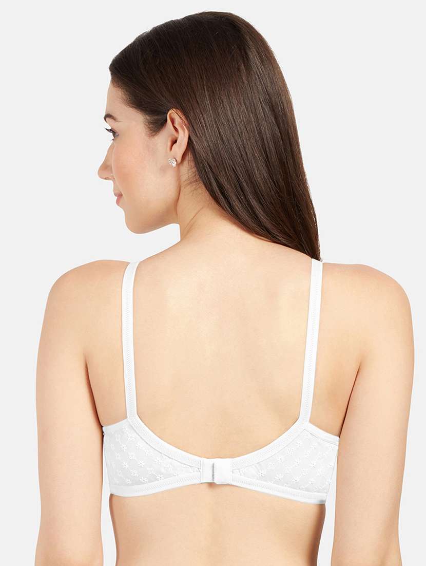 set of 2 white cotton blend regular bra - 21386216 -  Standard Image - 3