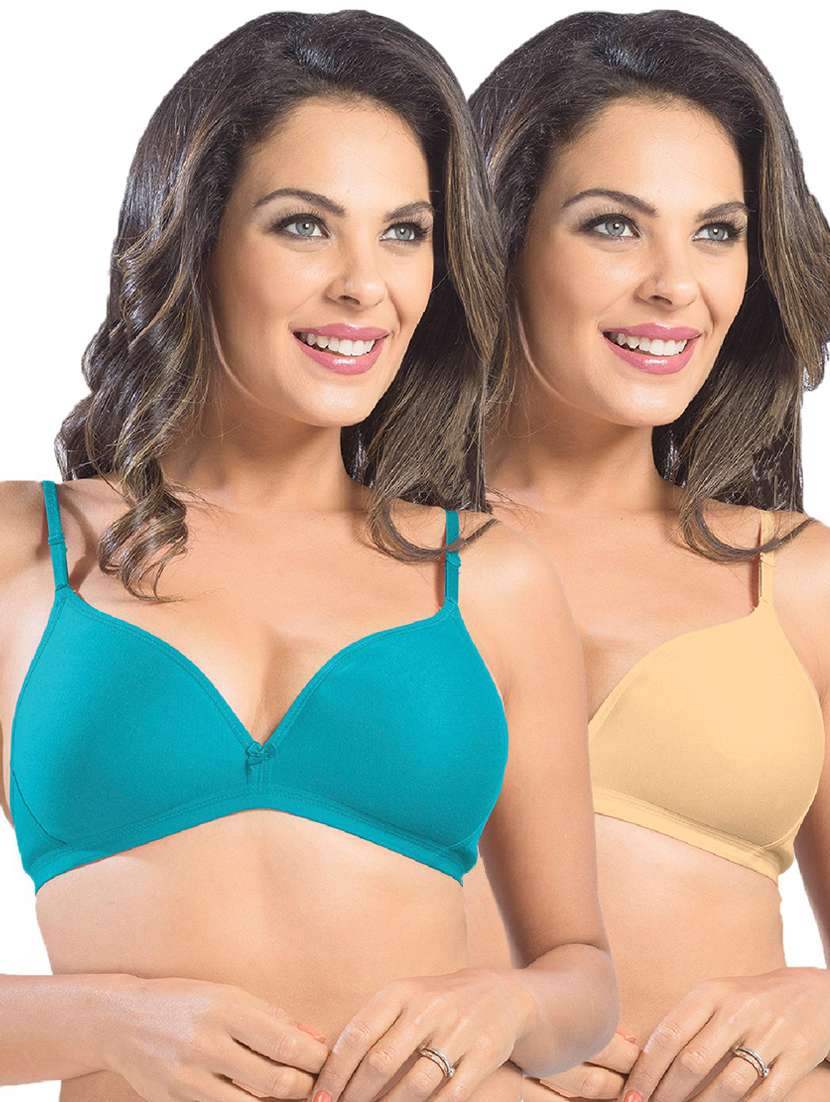 pack of 2 solid t-shirt bra