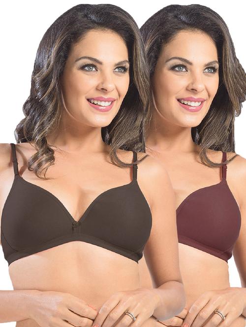 pack of 2 solid t-shirt bra - 21386344 - Standard Image - 0