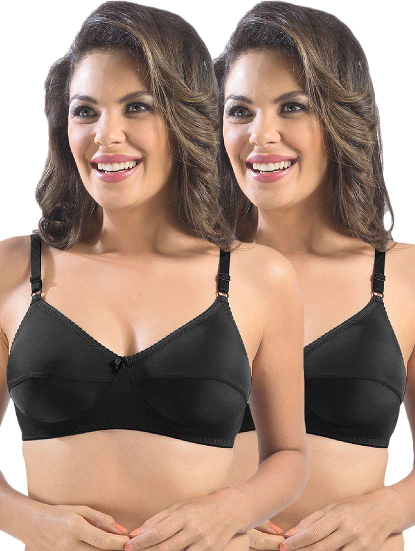 pack of 2 solid t-shirt bra