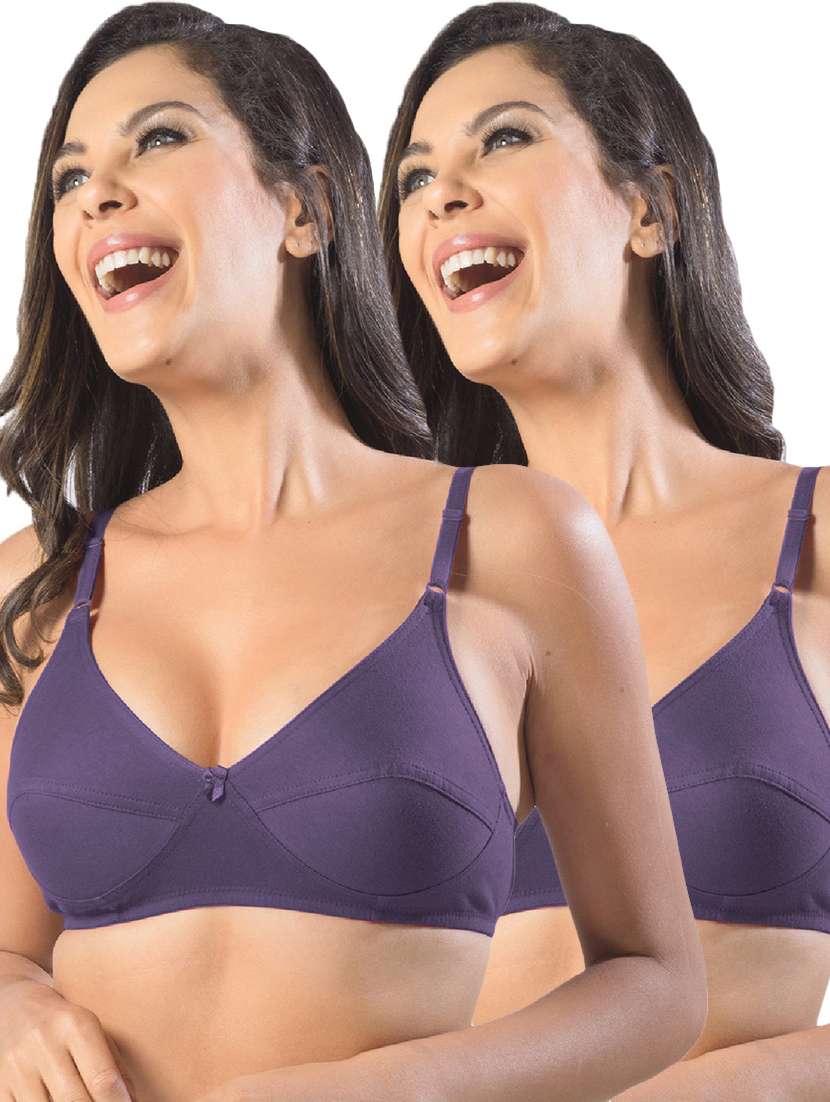 pack of 2 women solid regular bra