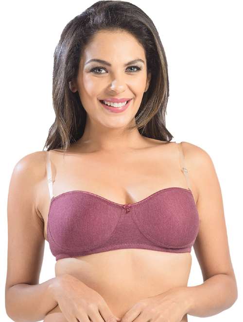 women maroon solids push up bra - 21386626 -  Standard Image - 0