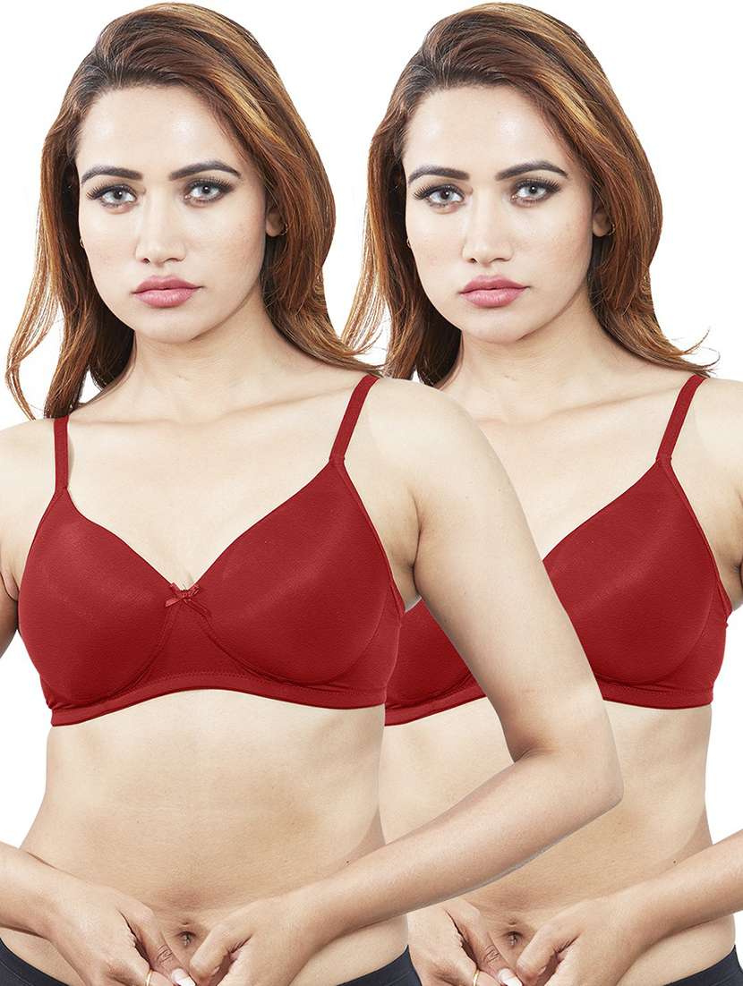 pack of 2 solid t-shirt bra