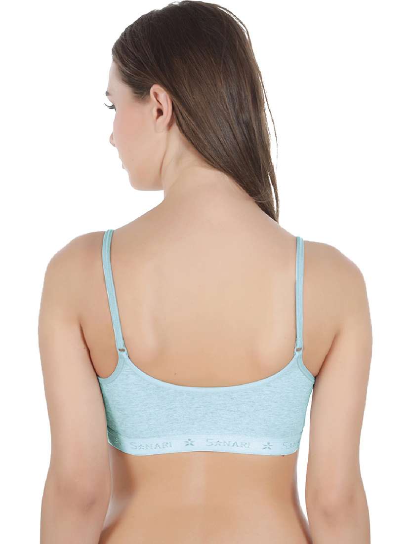 pack of 2 solid cotton blend sports bra - 21386815 -  Standard Image - 3