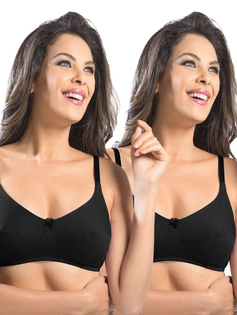pack of 2 women solid regular bra