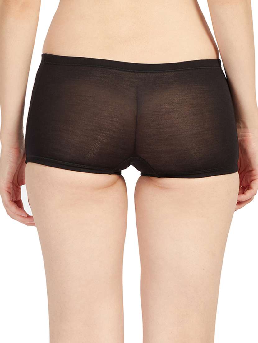 black cotton boy shorts panty combo - 21387166 -  Standard Image - 3